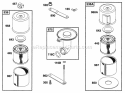 Air Cleaner Grps Diagram and Parts List for 190452-6049-01  Briggs and Stratton Engine